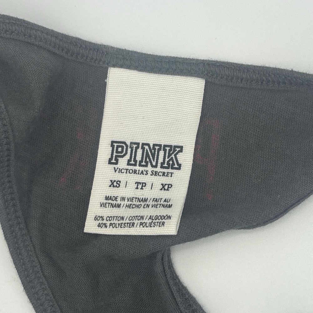 Pink Sequin Racerback Tank Top with Pink Lettering - Picture 4 of 4